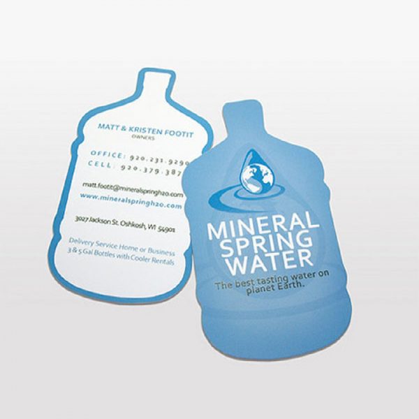 Volantino sagomato a forma di serbatoio d'acqua