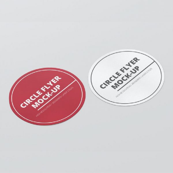 Volantino sagomato di forma circolare
